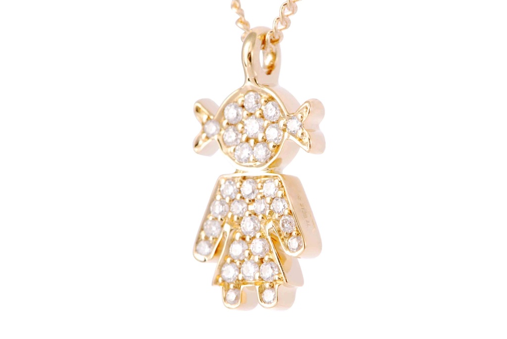 GARG C/DIJE PURITY/GIRL B11P 2.6gr. 42cm. ORO AMARILLO 18K