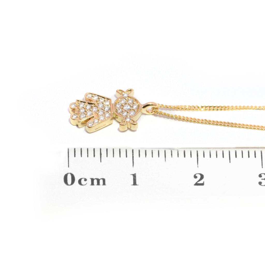 GARG C/DIJE PURITY/GIRL B11P 2.6gr. 42cm. ORO AMARILLO 18K