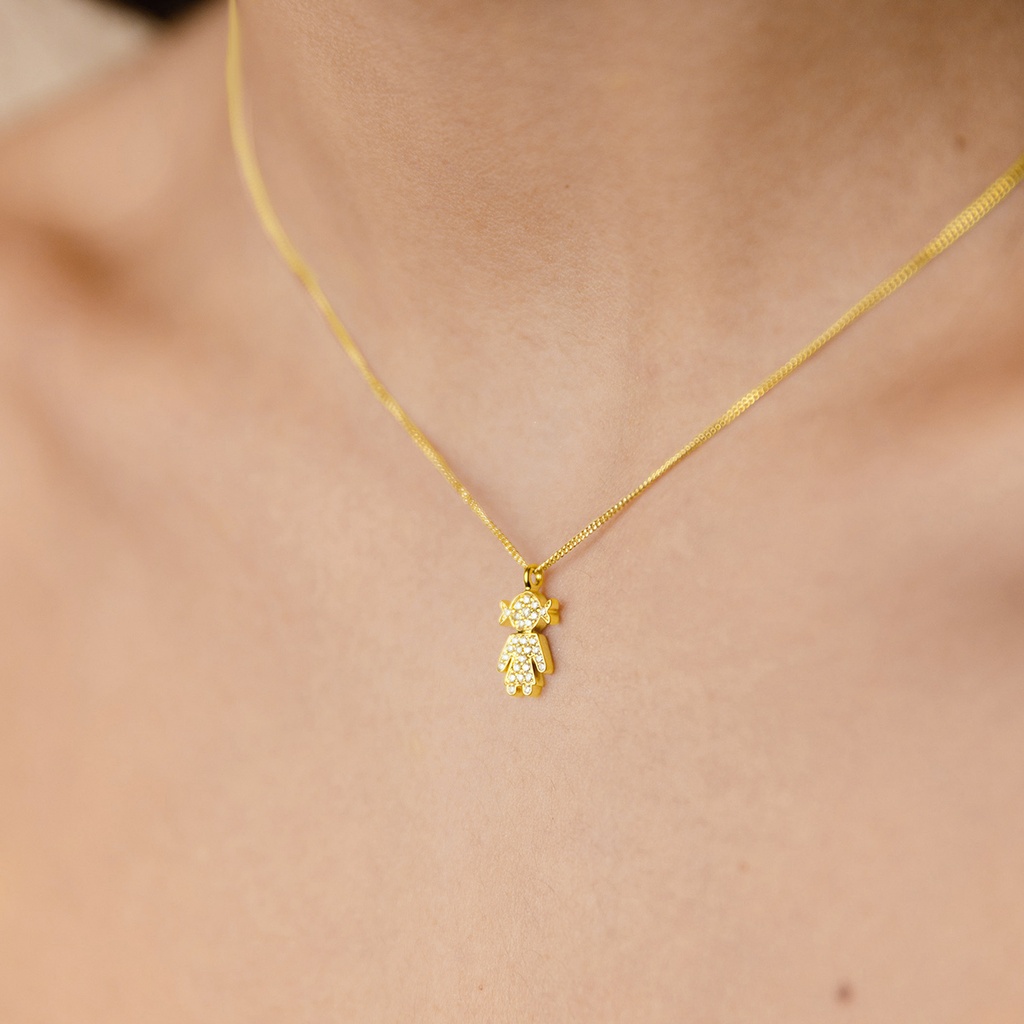 GARG C/DIJE PURITY/GIRL B11P 2.6gr. 42cm. ORO AMARILLO 18K