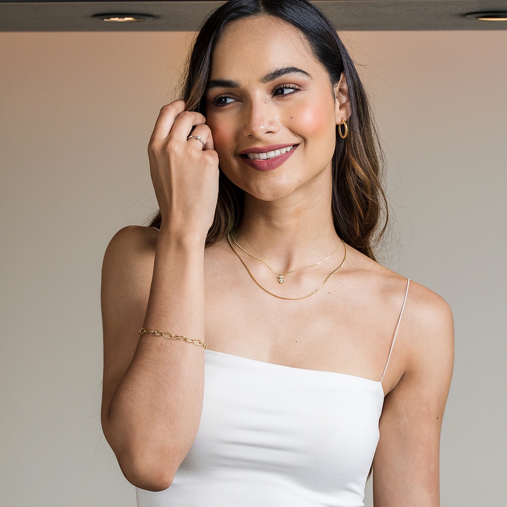 GARG C/DIJE PURITY/GIRL B11P 2.6gr. 42cm. ORO AMARILLO 18K