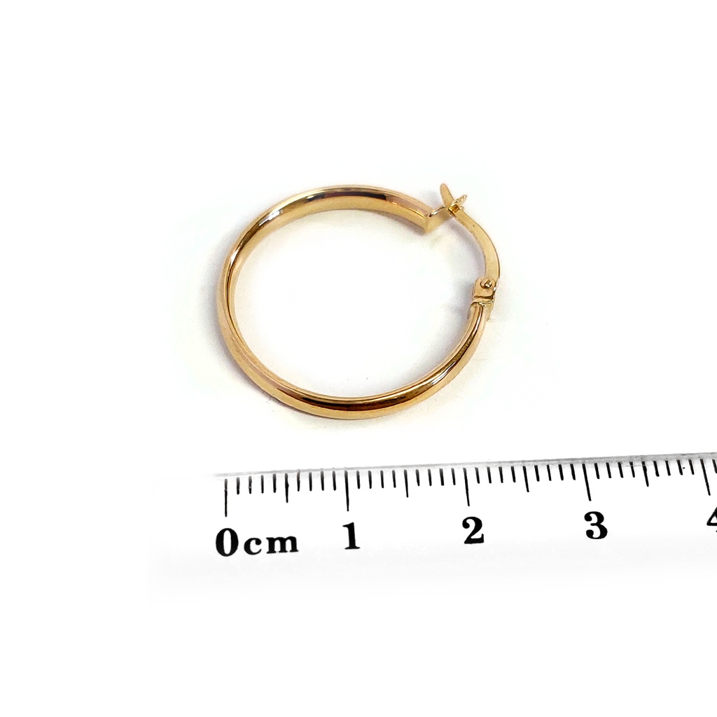 ARRACADAS 24X2.7MM LISA 18KY 1.64