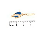 GARG C/DIJE DELFINES ESMALTE-AZUL 18KY 3