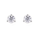 Aretes “Centro de mi Universo“ 2-DIAMANTES IDEAL 0.50ct G/VS TE AMO 1.4gr Oro Blanco 18K