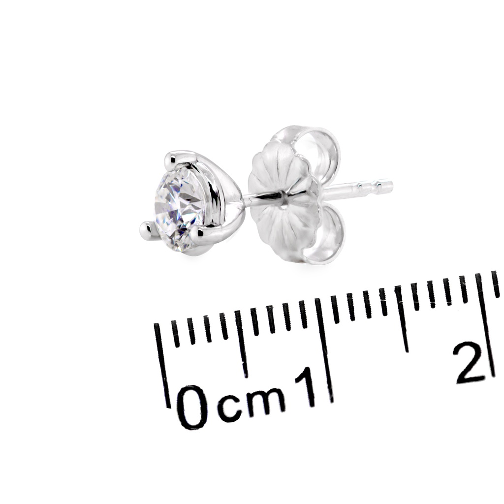 Aretes “Centro de mi Universo“ 2-DIAMANTES IDEAL 0.50ct G/VS TE AMO 1.4gr Oro Blanco 18K