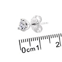 Aretes “Centro de mi Universo“ 2-DIAMANTES IDEAL 0.50ct G/VS TE AMO 1.4gr Oro Blanco 18K