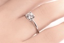 [CYC] Anillo de Compromiso Exquisite con un diamante natural Corte Ideal Original 1ct VS2/I en oro blanco 14K