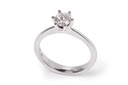 [CYC] Anillo de Compromiso Love con un diamante natural Corte Ideal Original 1/2ct VS2/I en oro blanco 18K