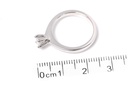 [CYC] Anillo de Compromiso Love con un diamante natural Corte Ideal Original 1/3ct VS2/I en oro blanco 18K
