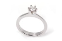 [CYC] Anillo de Compromiso Love con un diamante natural Corte Ideal Original 1/4ct VS2/I en oro blanco 18K