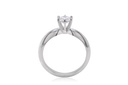 [CYC] Anillo de Compromiso Queen con un diamante natural Corte Ideal Original 1/4ct VS2/I en oro blanco 14K