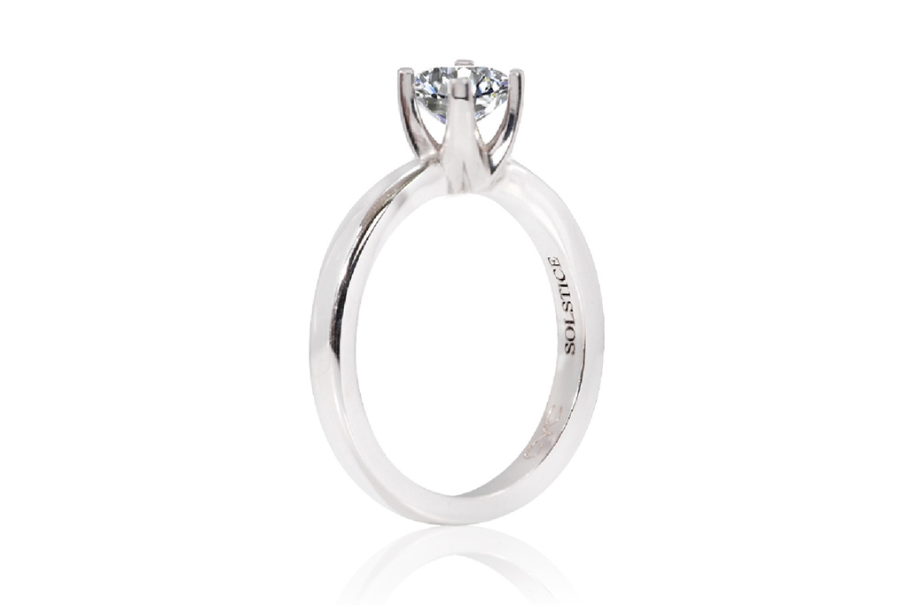 [CYC] Anillo de Compromiso Solistice con un diamante natural Corte Ideal Original 2/3ct VS2/I en oro blanco 14K