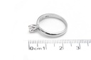 [CYC] Anillo de Compromiso Tulipset con un diamante natural Corte Ideal Original 1/3ct VS2/I en oro blanco 14K