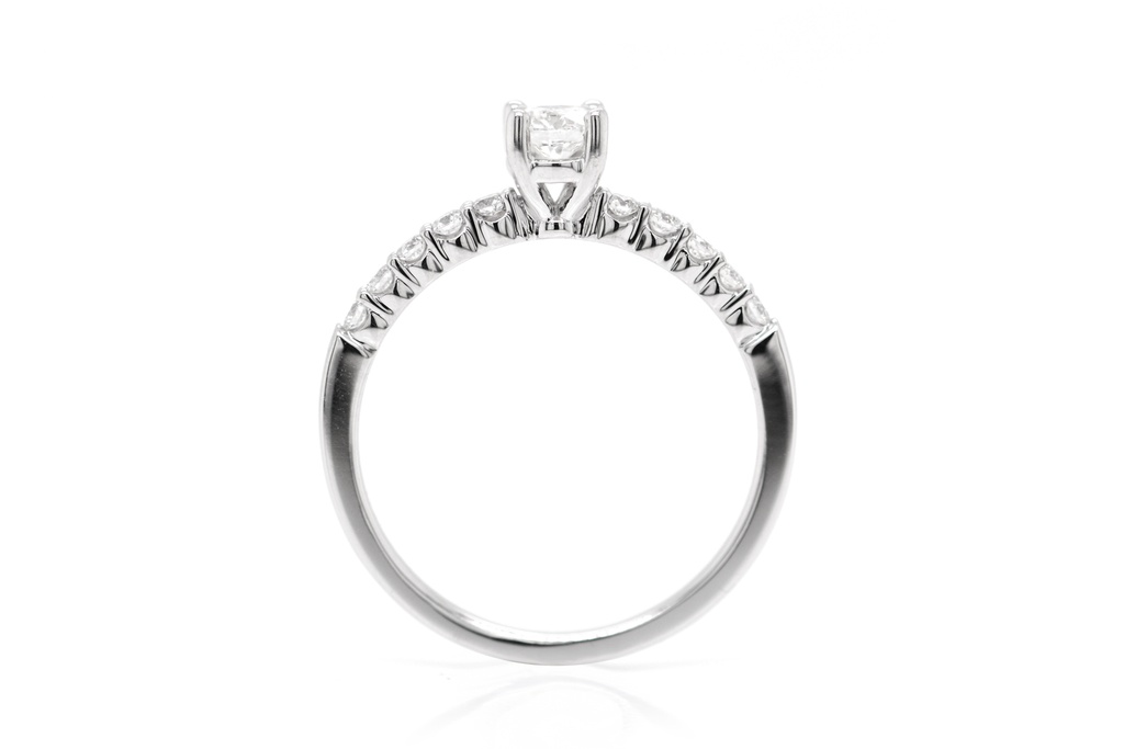 [CYC] Anillo de Compromiso Utopia con un diamante natural Corte Ideal Original 1/3ct VS2/I en oro blanco 18K