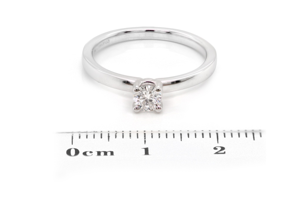 [CYC] Anillo de Compromiso Utopia con un diamante natural Corte Ideal Original 1/4ct VS2/I en oro blanco 18K