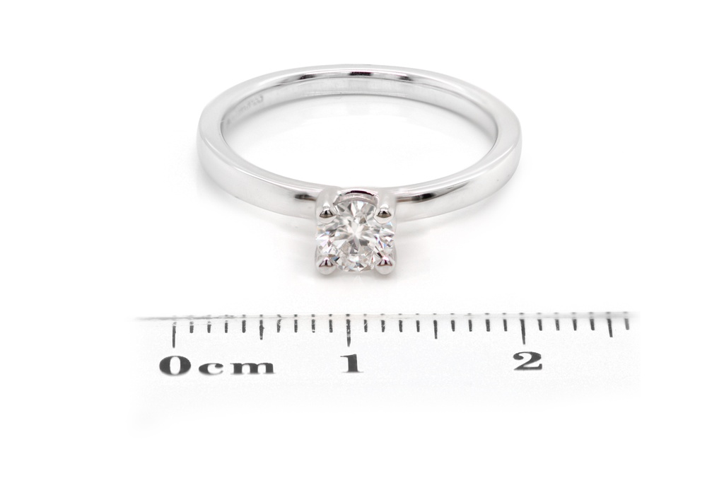 [CYC] Anillo de Compromiso Utopia con un diamante natural Corte Ideal Original 2/3ct VS2/I en oro blanco 18K
