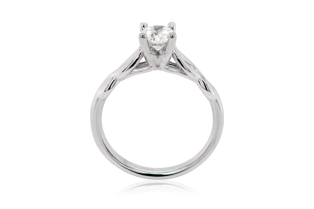 [CYC] Anillo de Compromiso Venus & Mars VII con un diamante natural Corte Ideal Original 1/2ct VS2/I en oro blanco 18K