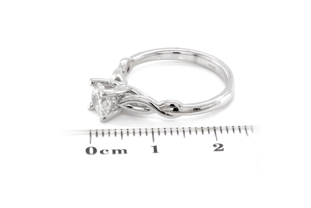 [CYC] Anillo de Compromiso Venus & Mars VII con un diamante natural Corte Ideal Original 1/2ct VS2/I en oro blanco 18K