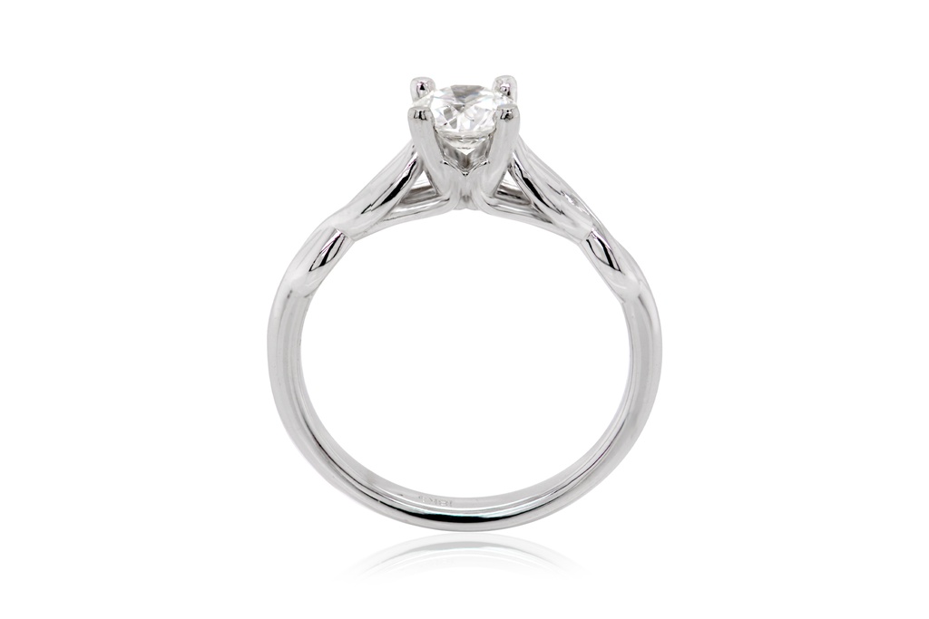[CYC] Anillo de Compromiso Venus & Mars VII con un diamante natural Corte Ideal Original 1/3ct VS2/I en oro blanco 18K