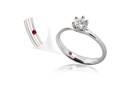 [CYC] Anillo de Compromiso Venus & Mars XI con un diamante natural Corte Ideal Original 1/2ct VS2/I en oro blanco 18K