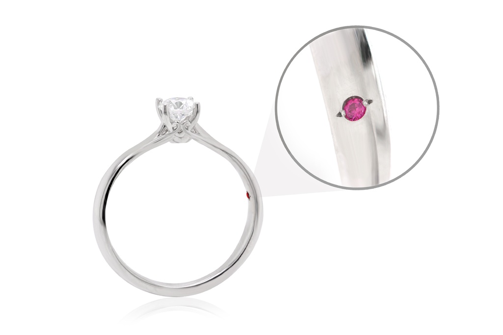 [CYC] Anillo de Compromiso Venus & Mars XXI con un diamante natural Corte Ideal Original 1/3ct VS2/I en oro blanco 18K