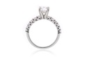 [CYC] Anillo de Compromiso SmilePetite con un diamante natural Corte Ideal Original 3/4ct VS2/I y adornado con 0.42ct diamantes naturales VS/G en oro blanco 18K