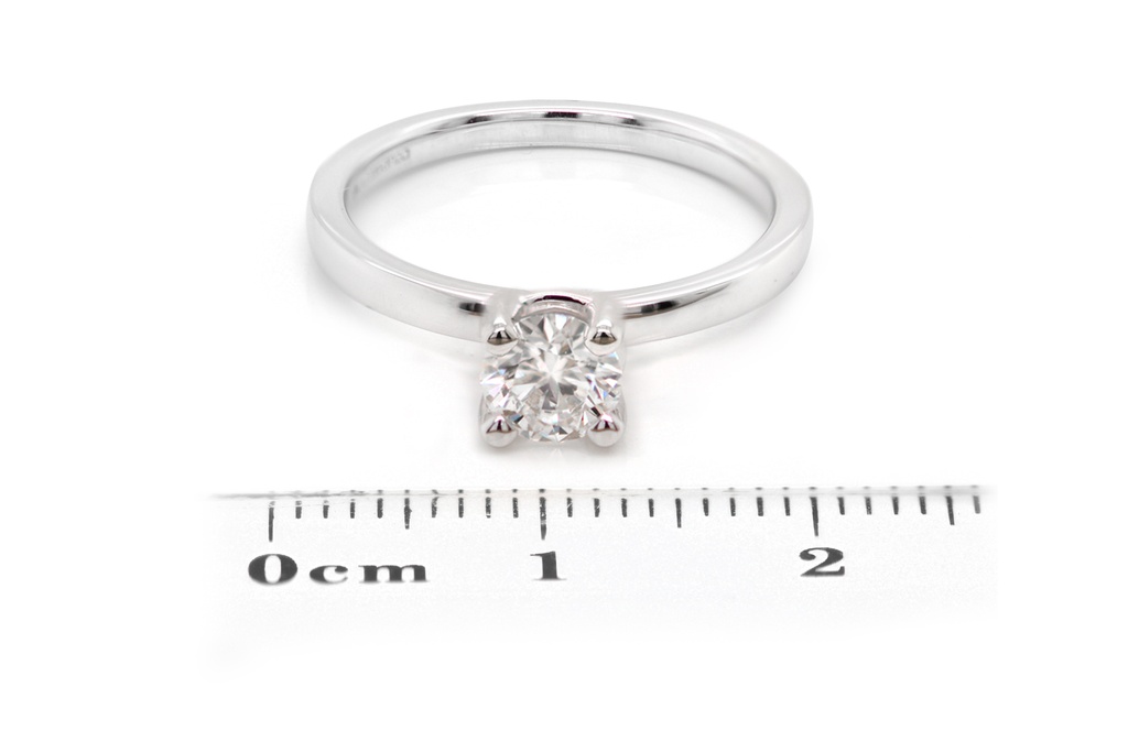 [CYC] Anillo de Compromiso Utopia con un diamante natural Corte Ideal Original 3/4ct VS2/I en oro blanco 18K