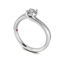 [CYC] Anillo de Compromiso Venus & Mars III con un diamante natural Corte Ideal Original 3/4ct VS2/I y adornado con 28 diamantes naturales 0.07ct en oro blanco 18K