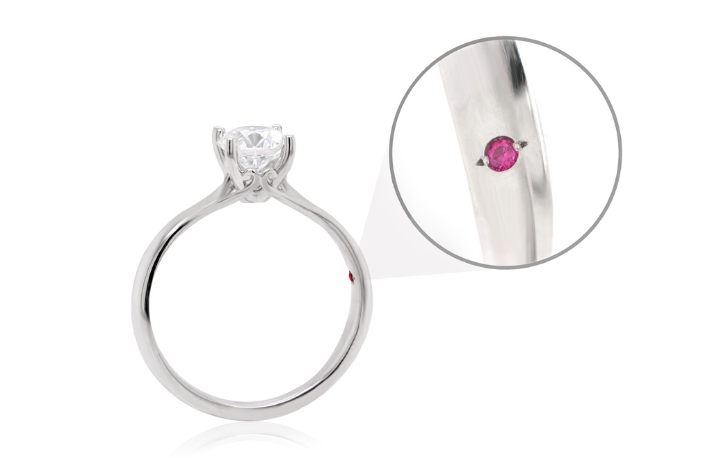 [CYC] Anillo de Compromiso Venus & Mars XXI con un diamante natural Corte Ideal Original 3/4ct VS2/I en oro blanco 18K