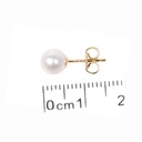 ARETES AKOYA/BLANCA 6-6.5MM*A 1.6gr 18KY