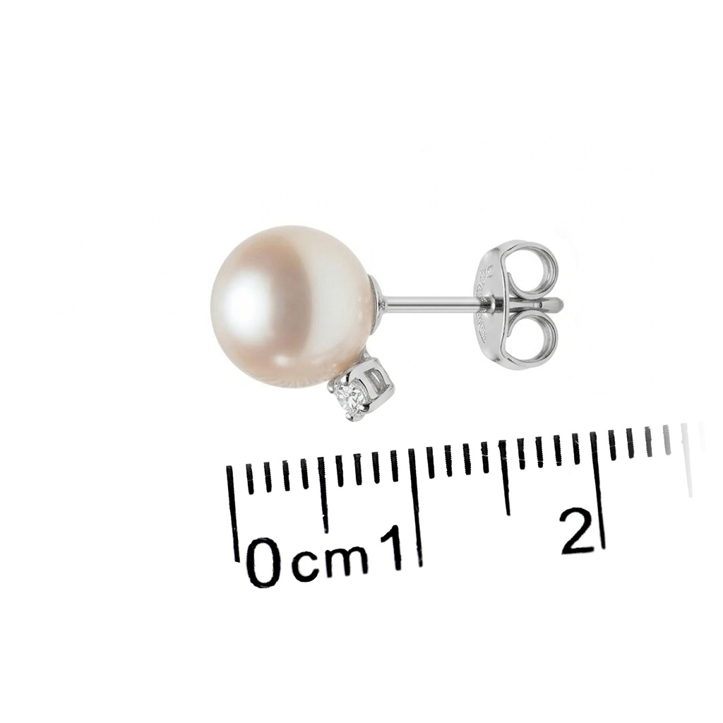 ARETES MIKIMOTO STUD AKOY 7-7.5MM*A+ B10P 2.2gr 18KY 