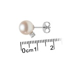 ARETES MIKIMOTO STUD AKOY 7-7.5MM*A+ B10P 2.2gr 18KY 