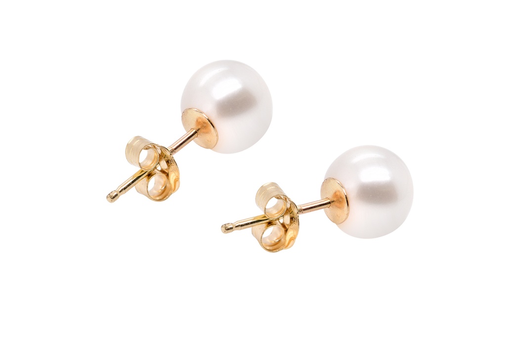 ARETES PERLA/BLANCA-6MM 0.80 14KY