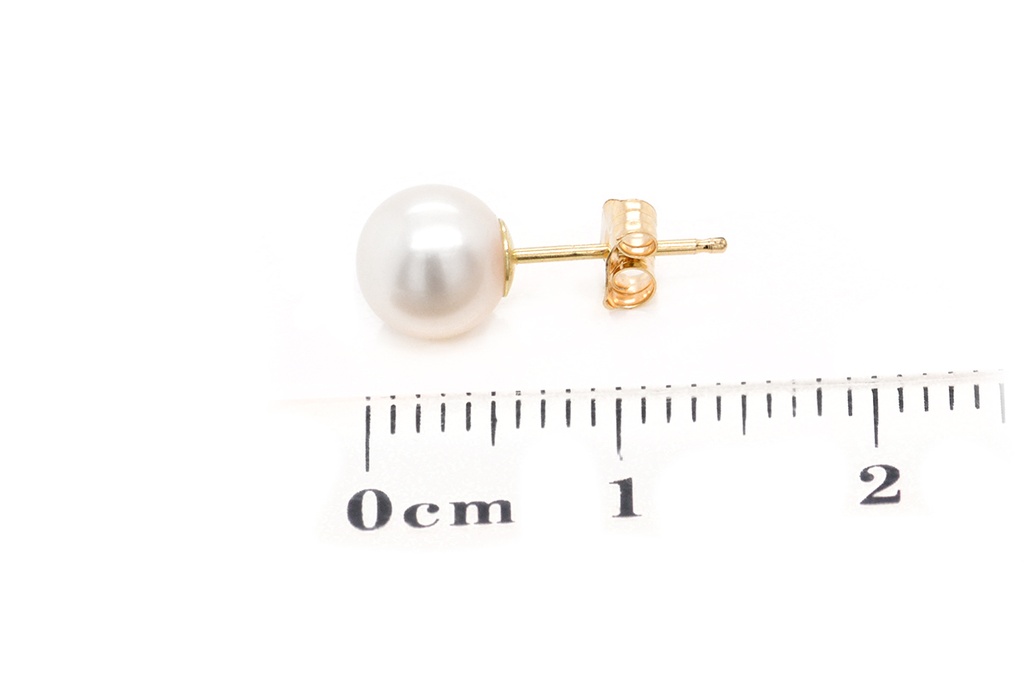 ARETES PERLA/BLANCA-6MM 0.80 14KY