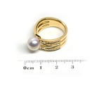 ANILLO AKOYA A+ 8.75MM DIAMONDS-0.87ct 12.9gr 18K
