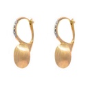 ARETES CILIEGINE DIAMANTES-0.09ct GVS 2.5gr. ORO AMARILLO/BLANCO 18K 