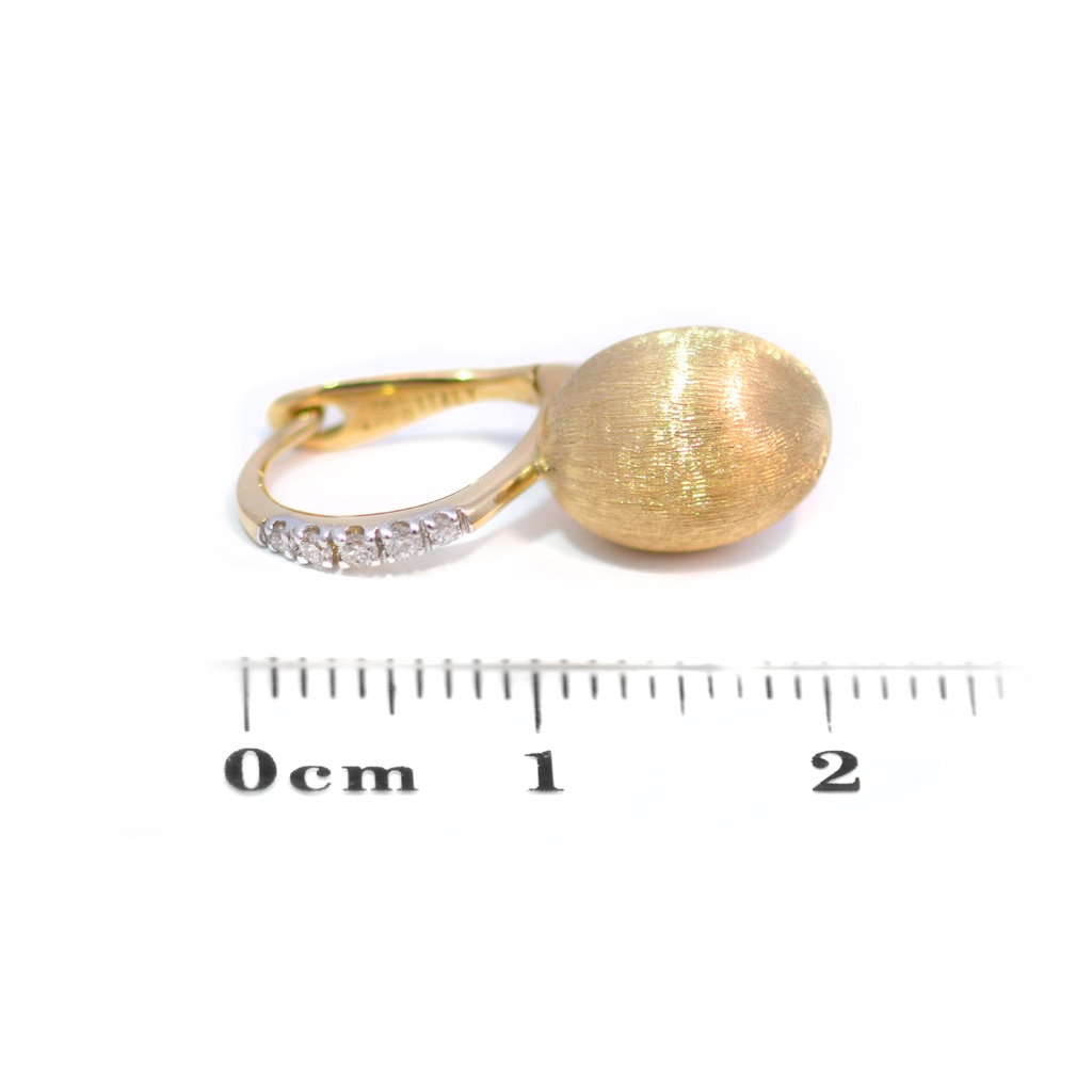 ARETES CILIEGINE DIAMANTES-0.09ct GVS 2.5gr. ORO AMARILLO/BLANCO 18K 