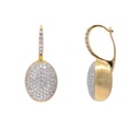 ARETES CILIEGINE DIAMANTES-1.26ct. GVS 5.7gr. ORO AMARILLO/BLANCO 18K  