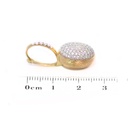 ARETES CILIEGINE DIAMANTES-1.26ct. GVS 5.7gr. ORO AMARILLO/BLANCO 18K  
