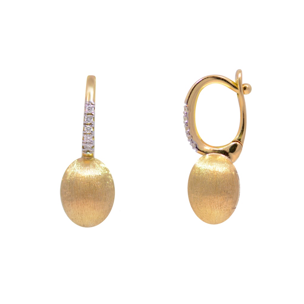 ARETES BABY-CILIEGINE DIAMANTES-0.04ct. 1.6gr. ORO AMARILLO/BLANCO 18K