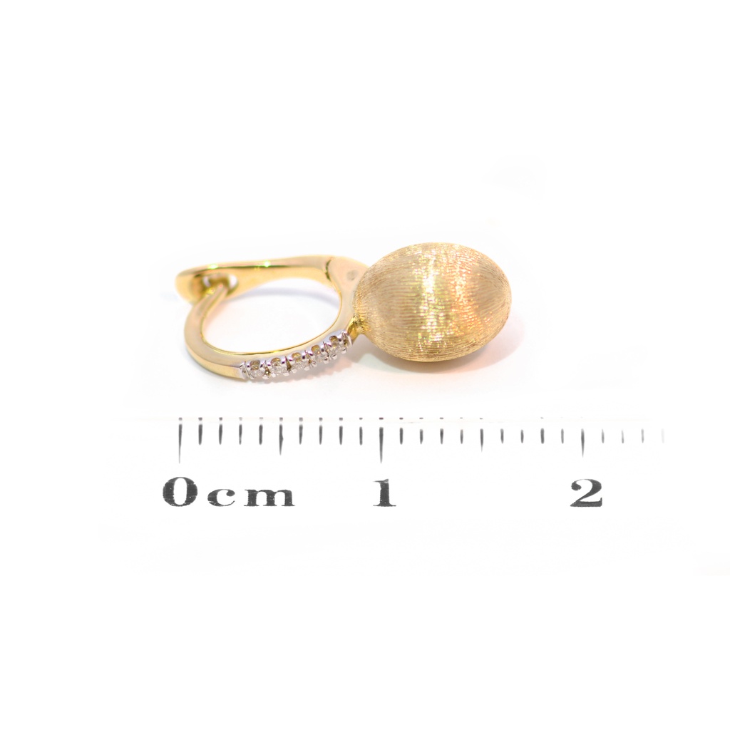 ARETES BABY-CILIEGINE DIAMANTES-0.04ct. 1.6gr. ORO AMARILLO/BLANCO 18K