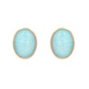 ARETES MUSE AMAZONITA-18.0ct 8.0gr. ORO AMARILLO 18K
