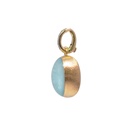 DIJE BOULES-ANICE AMAZONITA-4.00ct DIAMANTES-0.03ct. GVS 2.8gr. ORO AMARILLO/BLANCO 18K 