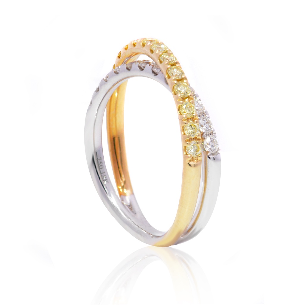 Anillo Diamante/Amarillo-0.38ct Diamante-0.33ct 3.5gr 18K