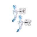 Aretes LA PAZ Topacio Azul-Sky/Swiss-Pera Topacio London-Marquise 1.8gr 18K  
