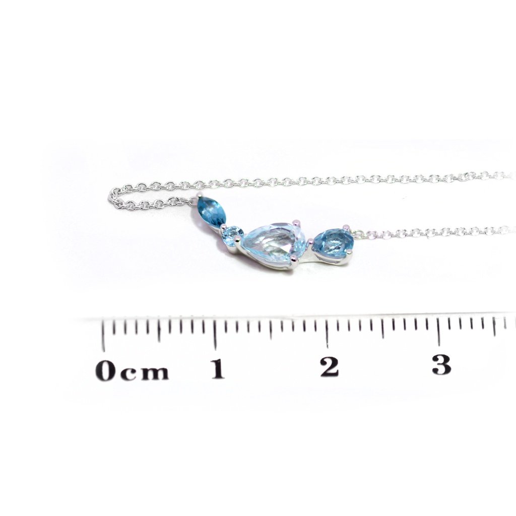 Gargantilla LA PAZ Topacio Azul-Sky/Swiss-Pera Topacio London-Marquise 2.2gr 18K   (copia)
