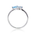 Anillo LA PAZ Topacio Azul-Sky/Swiss Pera Topacio Blanco 1.9gr 18K  