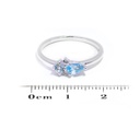Anillo LA PAZ Topacio Azul-Sky/Swiss Pera Topacio Blanco 1.9gr 18K  