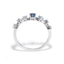 Anillo LA PAZ Topacio Azul-London/Swiss Topacio Blanco 1.7gr 18K 