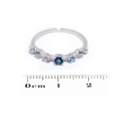 Anillo LA PAZ Topacio Azul-London/Swiss Topacio Blanco 1.7gr 18K 