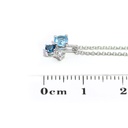 Gargantilla LA PAZ Topacio Azul-London/Swiss Diamante-0.02Ct GVS 2.1gr 18K 